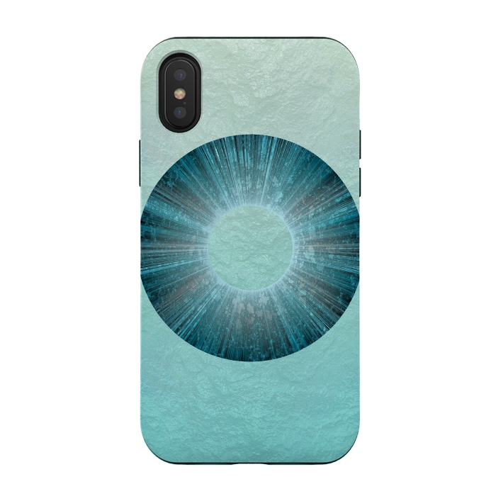 iPhone Xs / X StrongFit Turquoise Alien Iris 2 by Andrea Haase