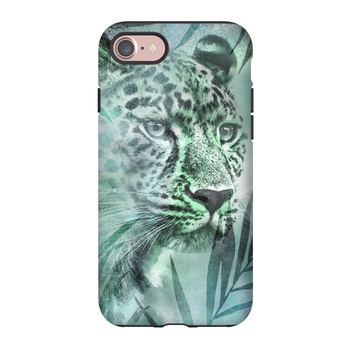 iPhone 7 StrongFit Cheetah Green Jungle 2 by Andrea Haase
