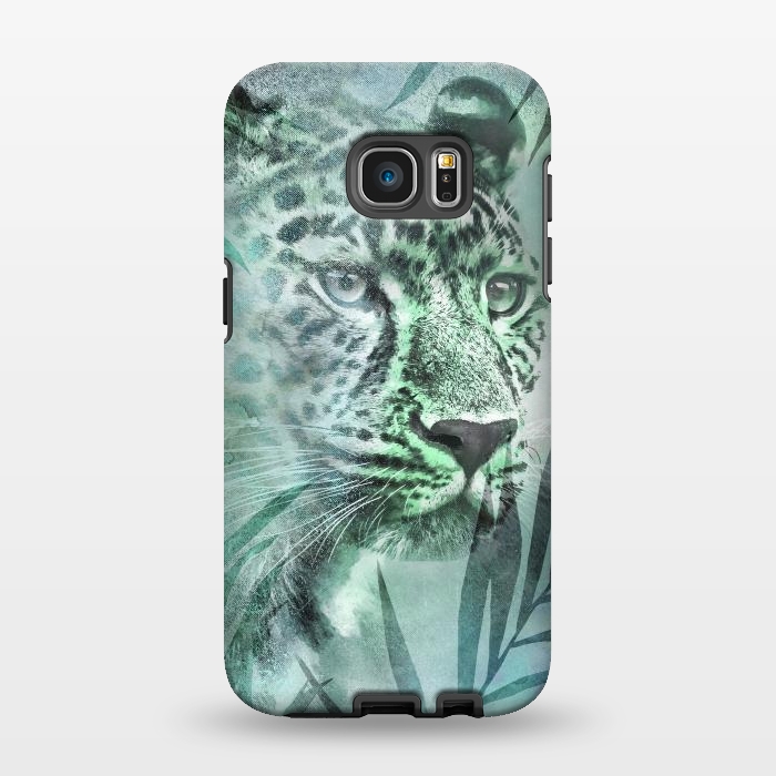 Galaxy S7 EDGE StrongFit Cheetah Green Jungle 2 by Andrea Haase