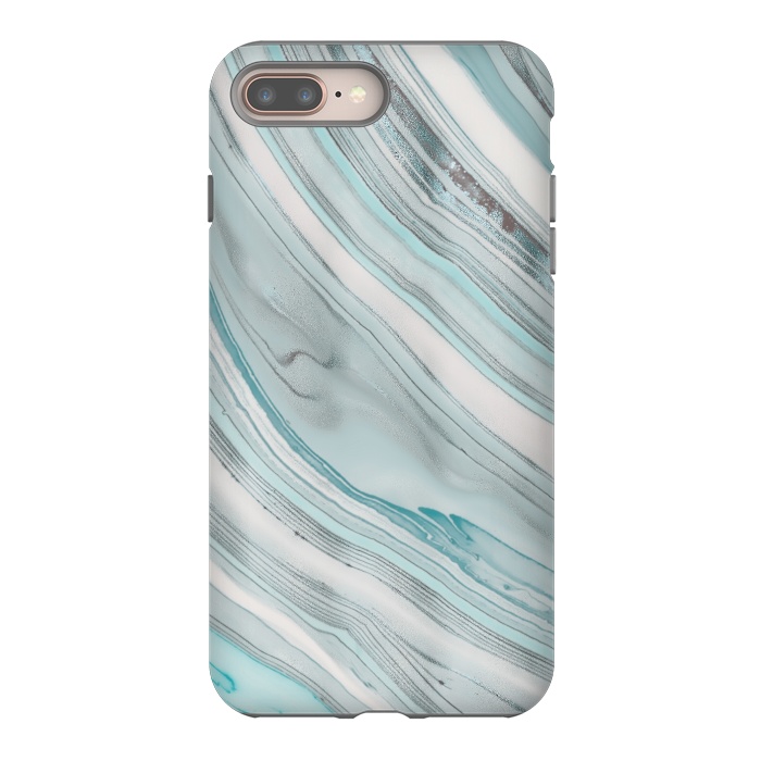 iPhone 7 plus StrongFit Teal Marble Elegance 2 by Andrea Haase