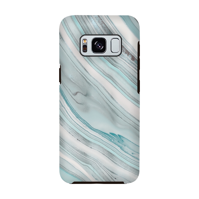 Galaxy S8 StrongFit Teal Marble Elegance 2 by Andrea Haase