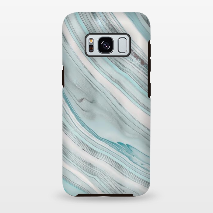 Galaxy S8 plus StrongFit Teal Marble Elegance 2 by Andrea Haase