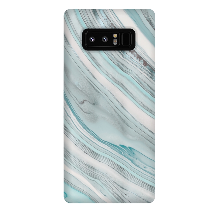 Galaxy Note 8 StrongFit Teal Marble Elegance 2 by Andrea Haase