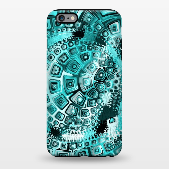 iPhone 6/6s plus StrongFit Teal Blue Fractal 2 by Andrea Haase