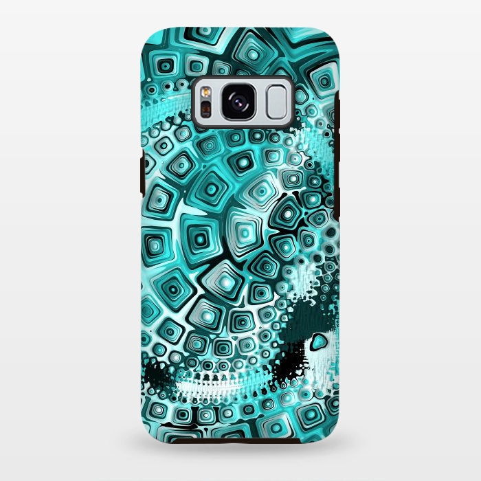 Galaxy S8 plus StrongFit Teal Blue Fractal 2 by Andrea Haase