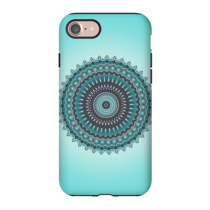 iPhone 7 StrongFit Mandala Turquoise 2 by Andrea Haase