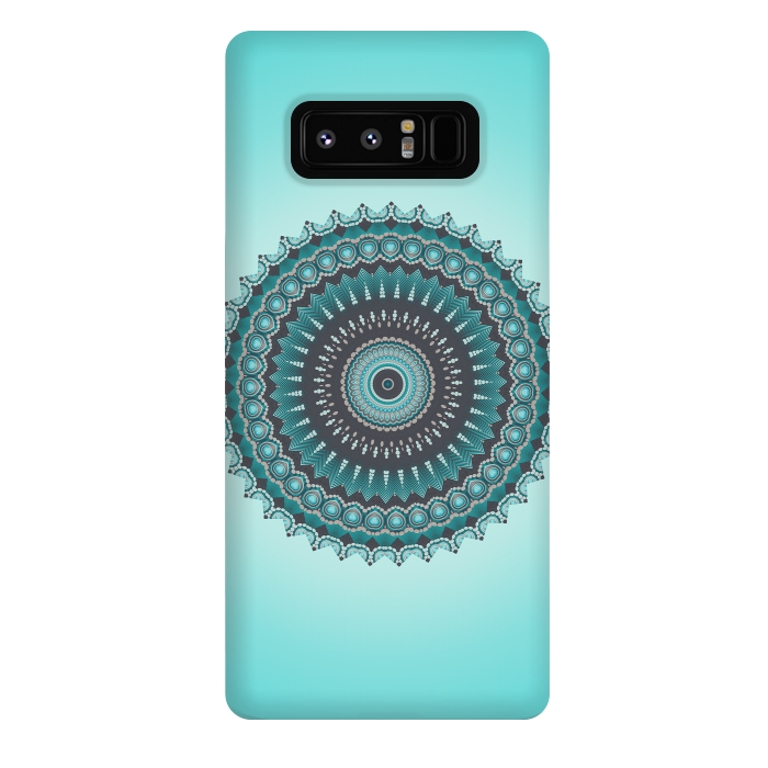 Galaxy Note 8 StrongFit Mandala Turquoise 2 by Andrea Haase