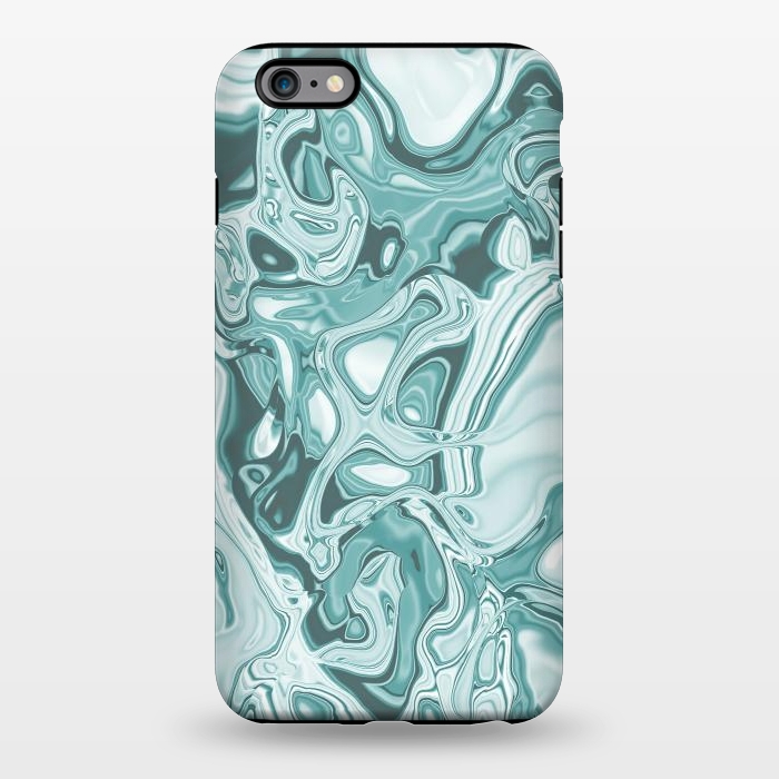 iPhone 6/6s plus StrongFit Faux Marble Teal Green 2 by Andrea Haase