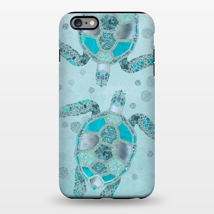 iPhone 6/6s plus StrongFit Turquoise Glamour Turtle 2 by Andrea Haase