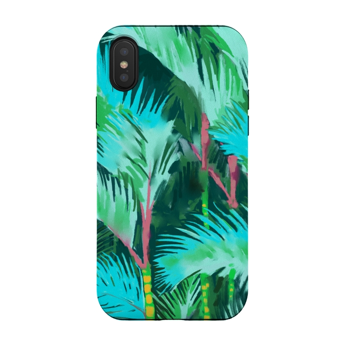 iPhone Xs / X StrongFit Palm Forest by Uma Prabhakar Gokhale