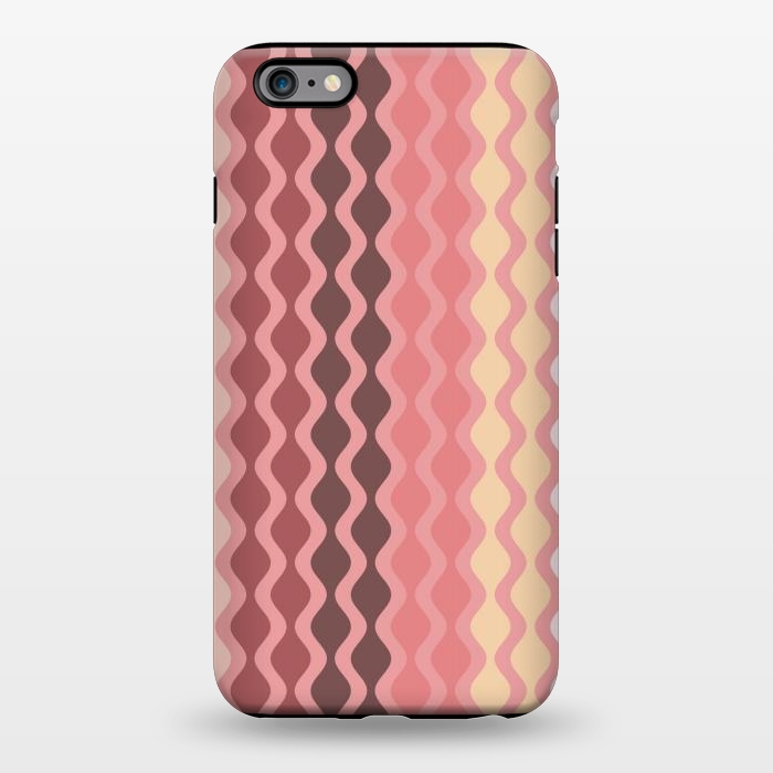 iPhone 6/6s plus StrongFit Falling Waves in Pink and Brown by Paula Ohreen