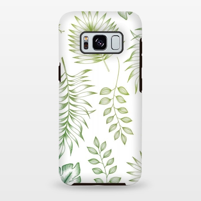 Galaxy S8 plus StrongFit Tropical Leaves by Barlena