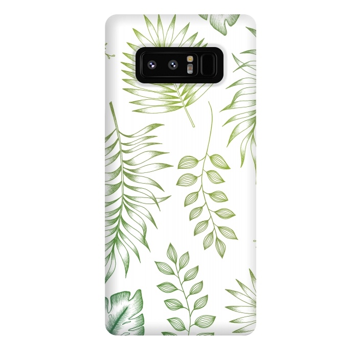 Galaxy Note 8 StrongFit Tropical Leaves by Barlena