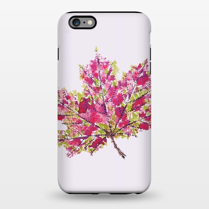 iPhone 6/6s plus StrongFit Colorful Watercolor Autumn Leaf by Boriana Giormova