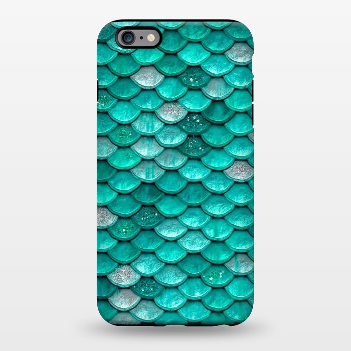 iPhone 6/6s plus StrongFit Mint Glitter Metal Mermaid Scales by  Utart