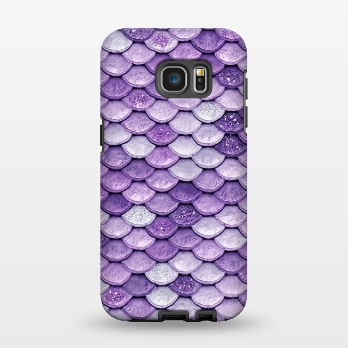 Galaxy S7 EDGE StrongFit Purple Metal Glitter Mermaid Scales by  Utart