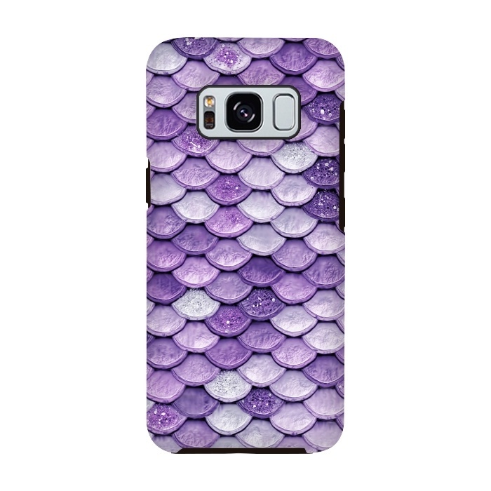 Galaxy S8 StrongFit Purple Metal Glitter Mermaid Scales by  Utart