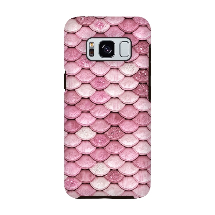 Galaxy S8 StrongFit Pink Glitter Mermaid Scales by  Utart
