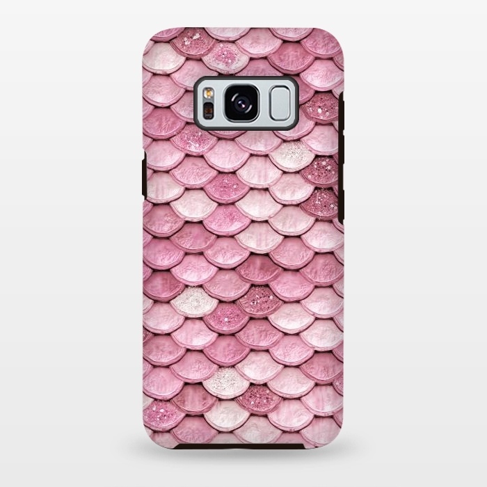 Galaxy S8 plus StrongFit Pink Glitter Mermaid Scales by  Utart