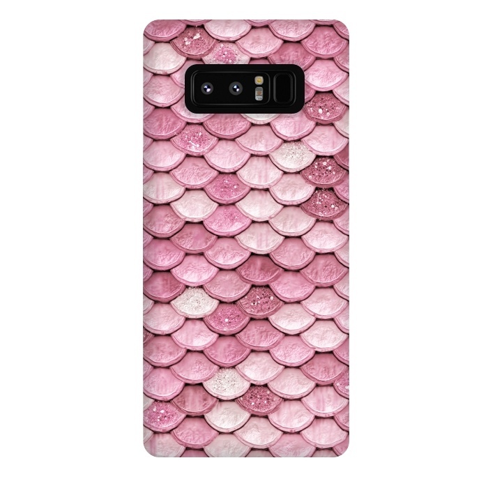 Galaxy Note 8 StrongFit Pink Glitter Mermaid Scales by  Utart