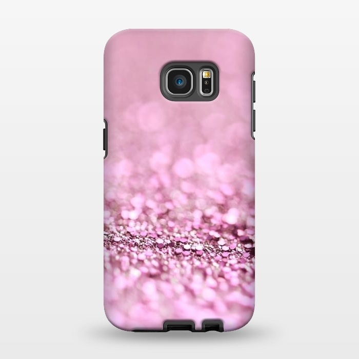 Galaxy S7 EDGE StrongFit Rose Gold Blush Glitter by  Utart