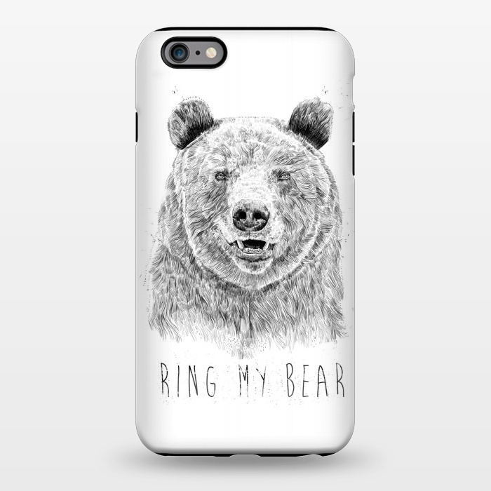 iPhone 6/6s plus StrongFit Ring my bear (bw) by Balazs Solti