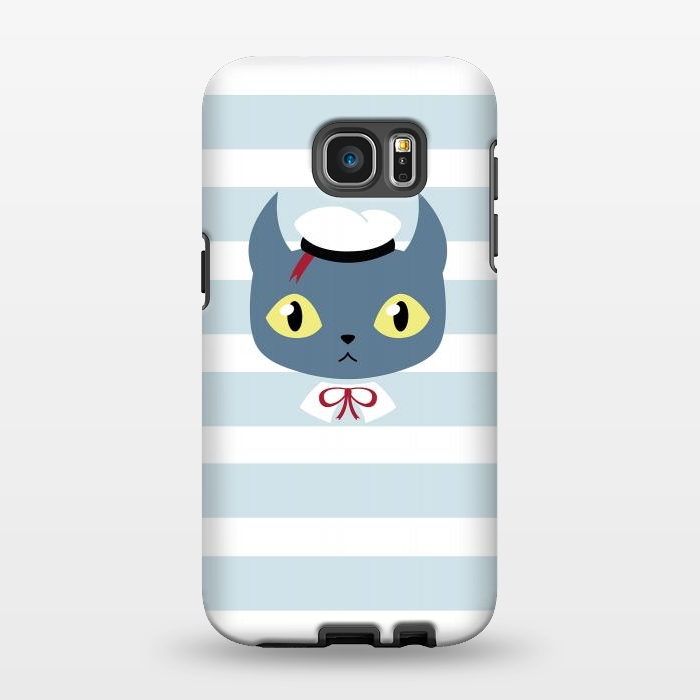 Galaxy S7 EDGE StrongFit Sailor cat by Laura Nagel