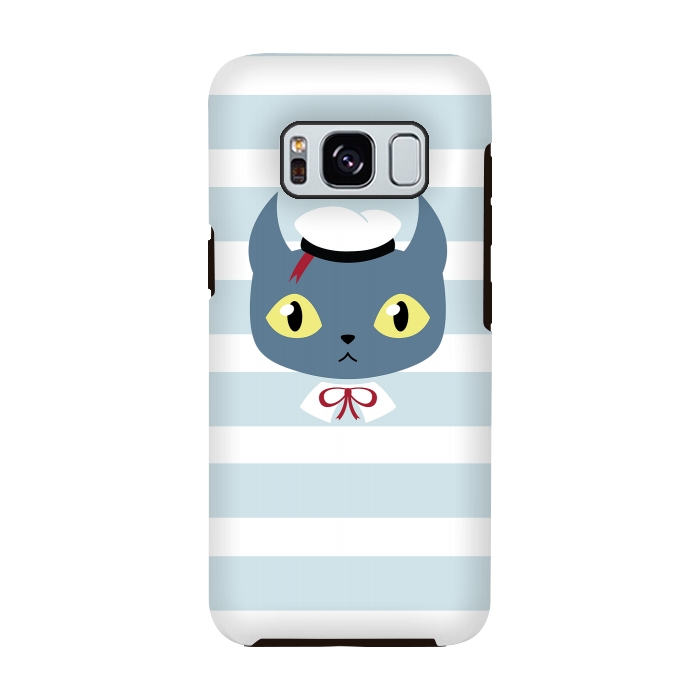 Galaxy S8 StrongFit Sailor cat by Laura Nagel