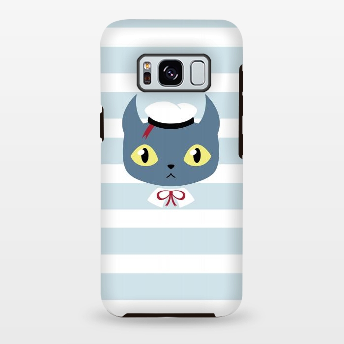 Galaxy S8 plus StrongFit Sailor cat by Laura Nagel