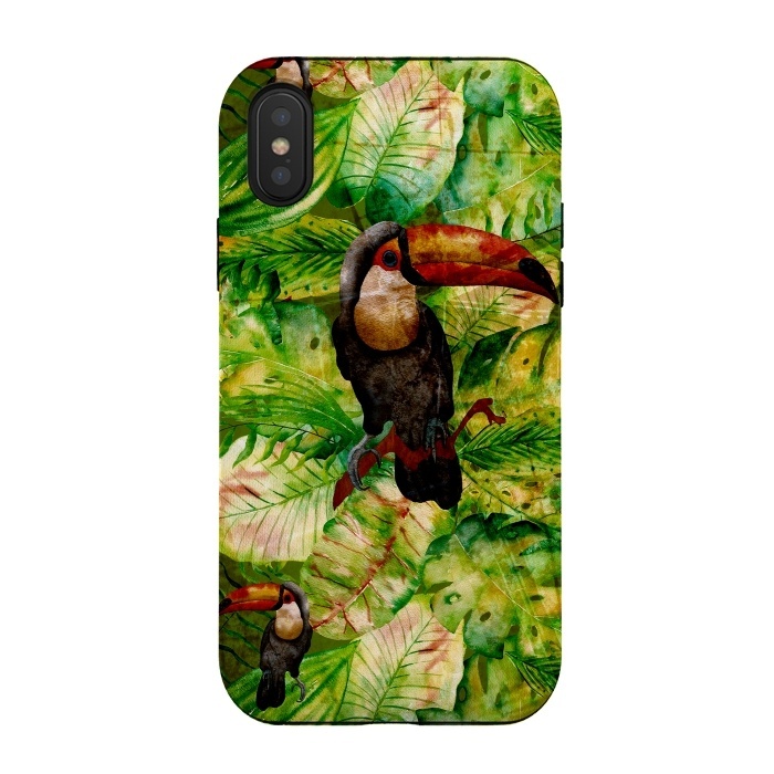 iPhone Xs / X StrongFit Tropical Jungle Bird by  Utart