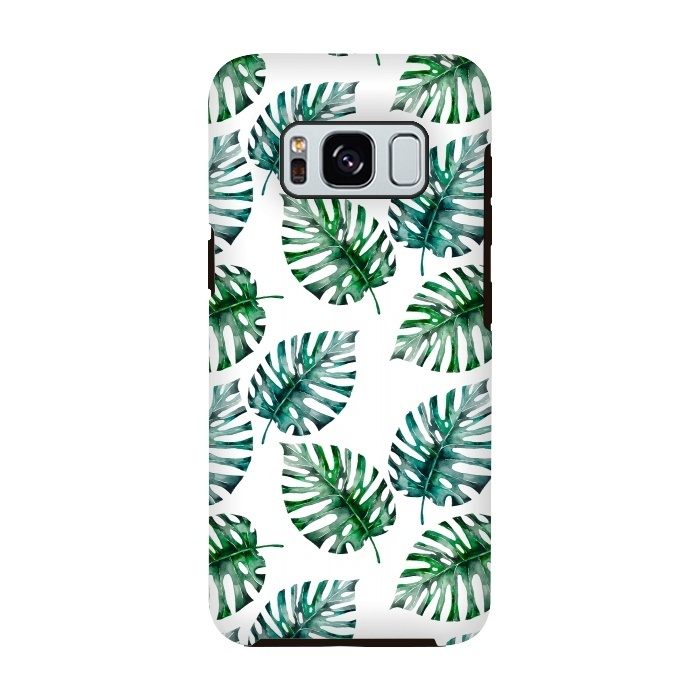 Galaxy S8 StrongFit Aloha Monstera Pattern by  Utart