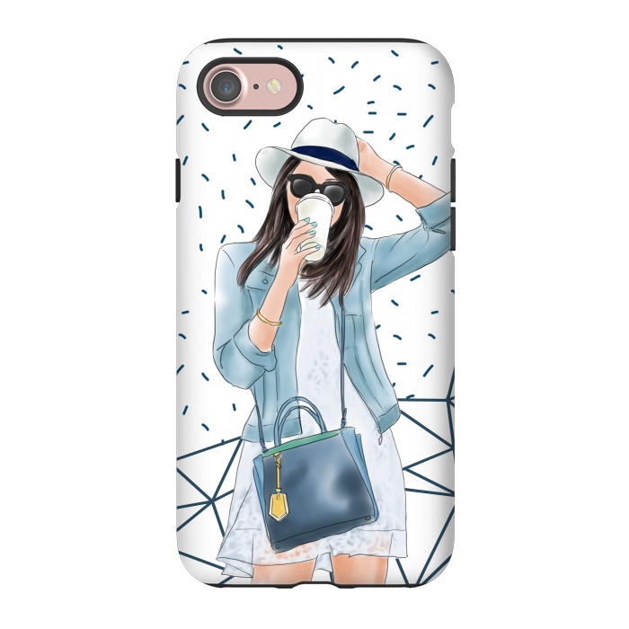 iPhone 7 StrongFit Trendy City Fashion Girl by DaDo ART