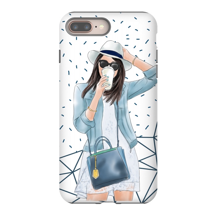 iPhone 7 plus StrongFit Trendy City Fashion Girl by DaDo ART