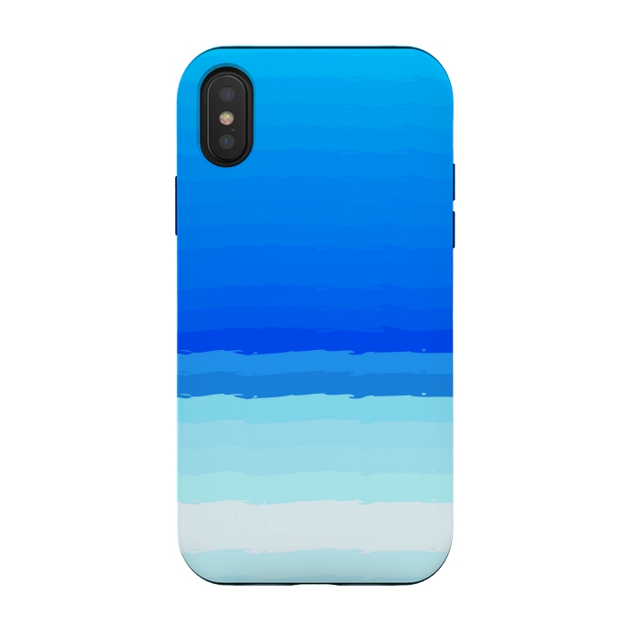 iPhone Xs / X StrongFit blue shaded lines shades by MALLIKA