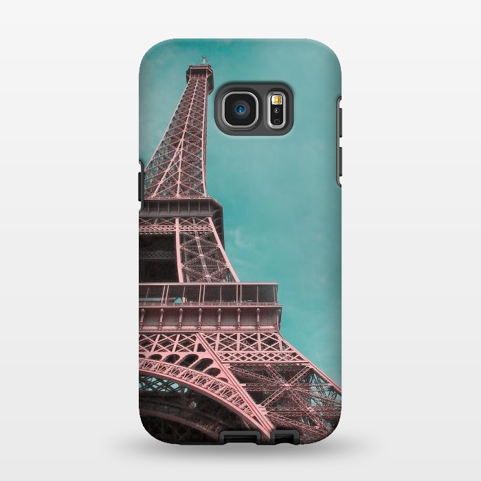 Galaxy S7 EDGE StrongFit Pink Paris Eiffeltower by Andrea Haase