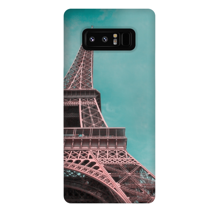 Galaxy Note 8 StrongFit Pink Paris Eiffeltower by Andrea Haase