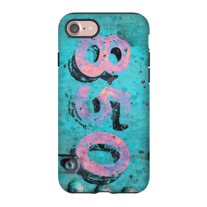 iPhone 7 StrongFit Number 850 Spray Paint Grunge by Andrea Haase