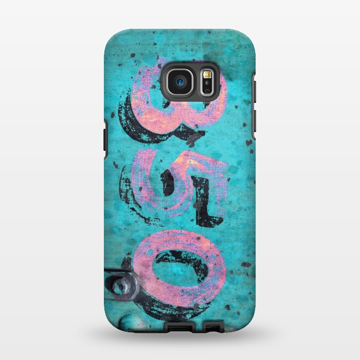 Galaxy S7 EDGE StrongFit Number 850 Spray Paint Grunge by Andrea Haase