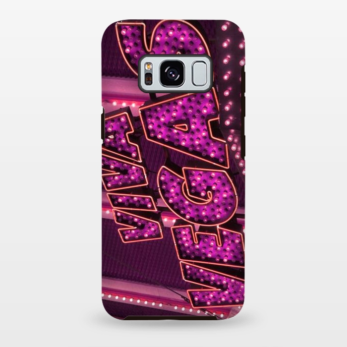 Galaxy S8 plus StrongFit Pink Las Vegas Neon Sign by Andrea Haase