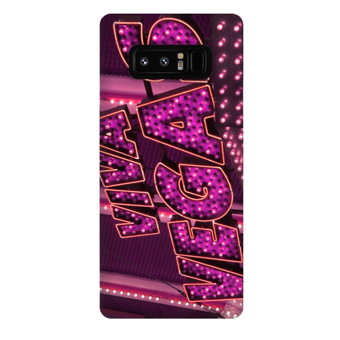 Galaxy Note 8 StrongFit Pink Las Vegas Neon Sign by Andrea Haase