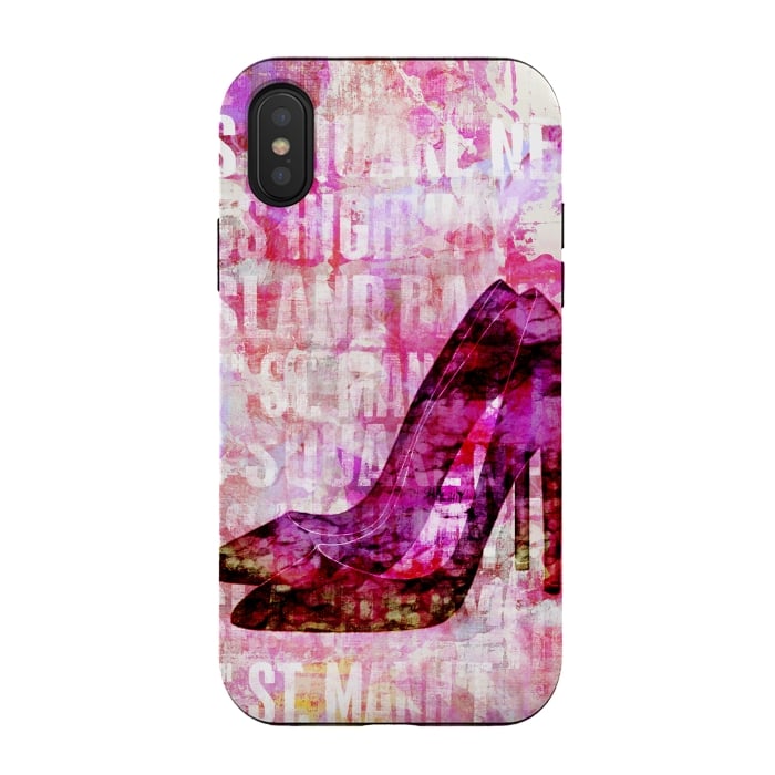 iPhone Xs / X StrongFit High Heels Pink Mixed Media Art by Andrea Haase