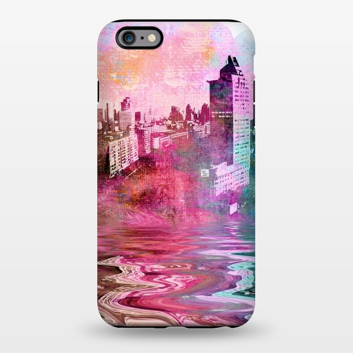 iPhone 6/6s plus StrongFit Surreal City Urban Mixed Media Art by Andrea Haase