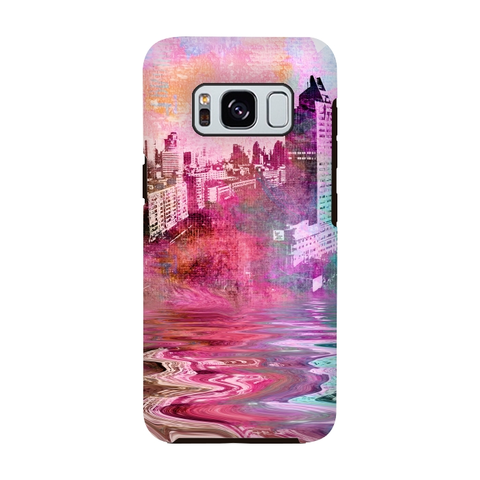 Galaxy S8 StrongFit Surreal City Urban Mixed Media Art by Andrea Haase