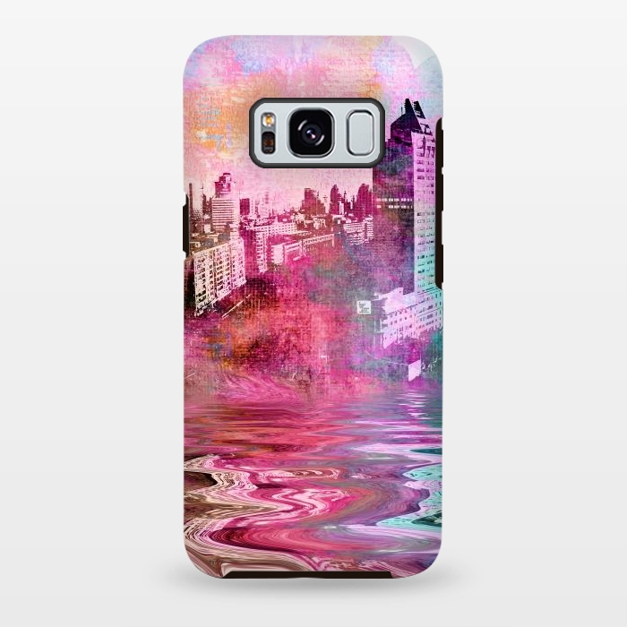 Galaxy S8 plus StrongFit Surreal City Urban Mixed Media Art by Andrea Haase