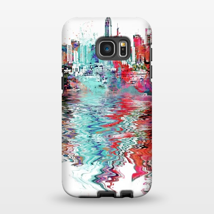 Galaxy S7 EDGE StrongFit Surreal City Skyline by Andrea Haase