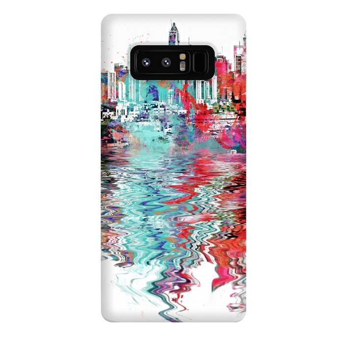 Galaxy Note 8 StrongFit Surreal City Skyline by Andrea Haase