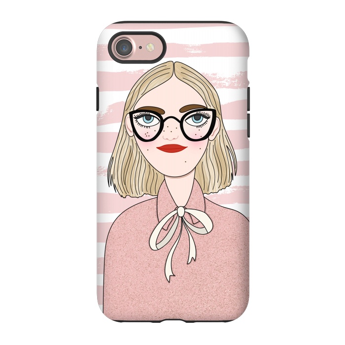 iPhone 7 StrongFit Cute Pink Fashion Girl by DaDo ART