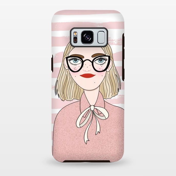 Galaxy S8 plus StrongFit Cute Pink Fashion Girl by DaDo ART