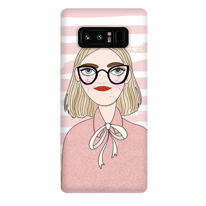 Galaxy Note 8 StrongFit Cute Pink Fashion Girl by DaDo ART