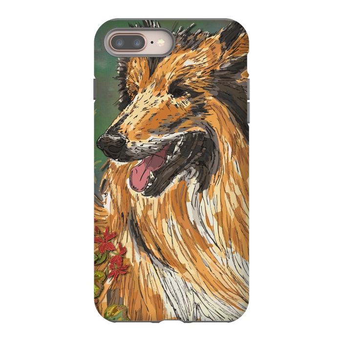 iPhone 7 plus StrongFit Rough Collie (Summer) by Lotti Brown